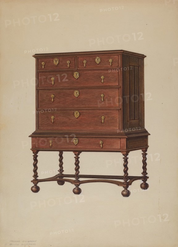 Highboy, c. 1940. Creator: Isadore Goldberg.