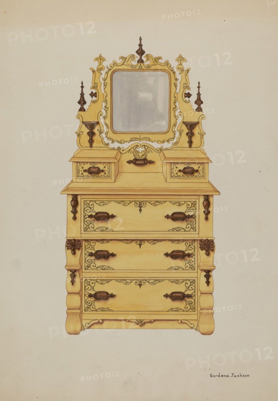 Dresser, c. 1937. Creator: Gordena Jackson.
