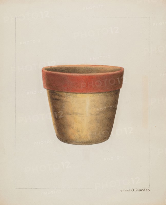 Pottery Flower Pot, 1937/1938. Creator: Annie B Johnston.