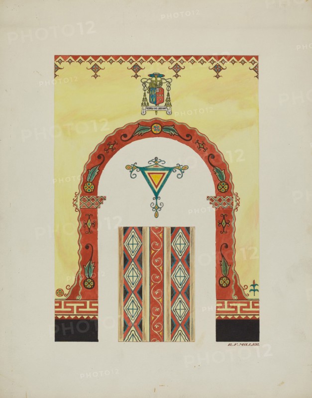 Wall and Ceiling Decorations, 1936. Creator: Randolph F Miller.