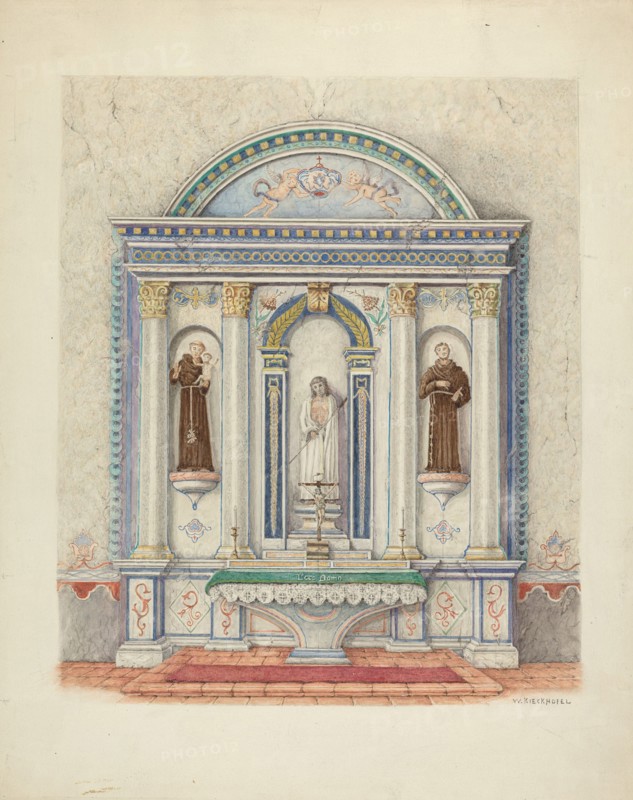 Side Altar, San Luis Rey Mission, 1941. Creator: William Kieckhofel.