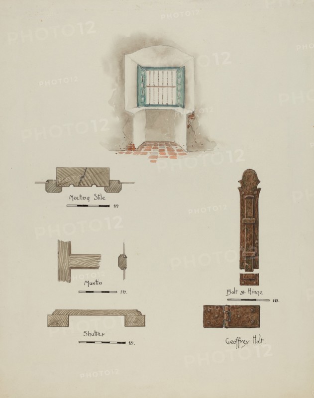 Window Recess, and Casement Details, c. 1939. Creator: Geoffrey Holt.