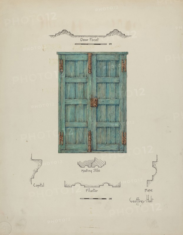 Doors (Inside View), c. 1939. Creator: Geoffrey Holt.