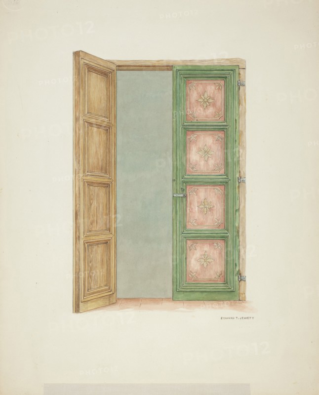 Doors, c. 1939. Creator: Edward Jewett.