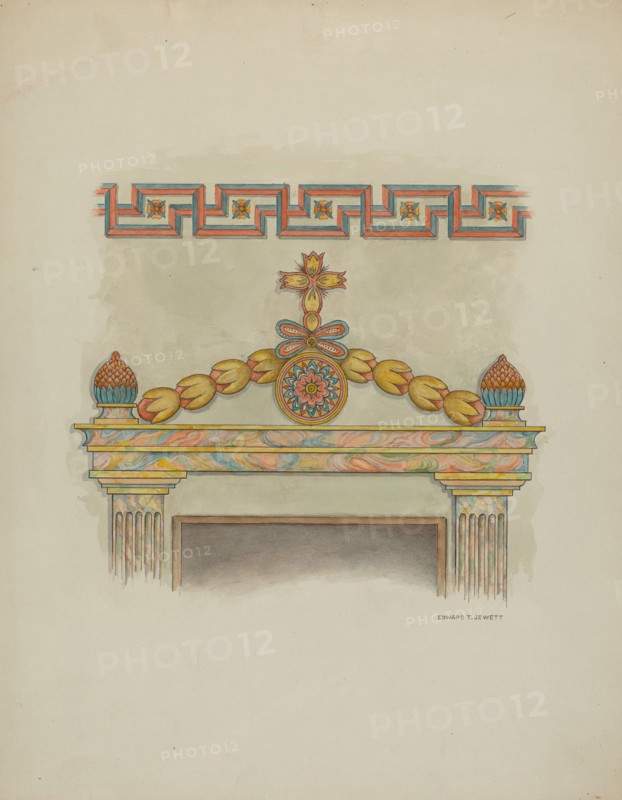 Wall Painting, c. 1939. Creator: Edward Jewett.