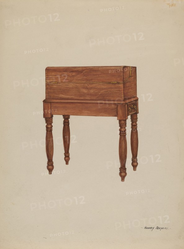 Writing Table and Desk, c. 1936. Creator: Henry Meyers.