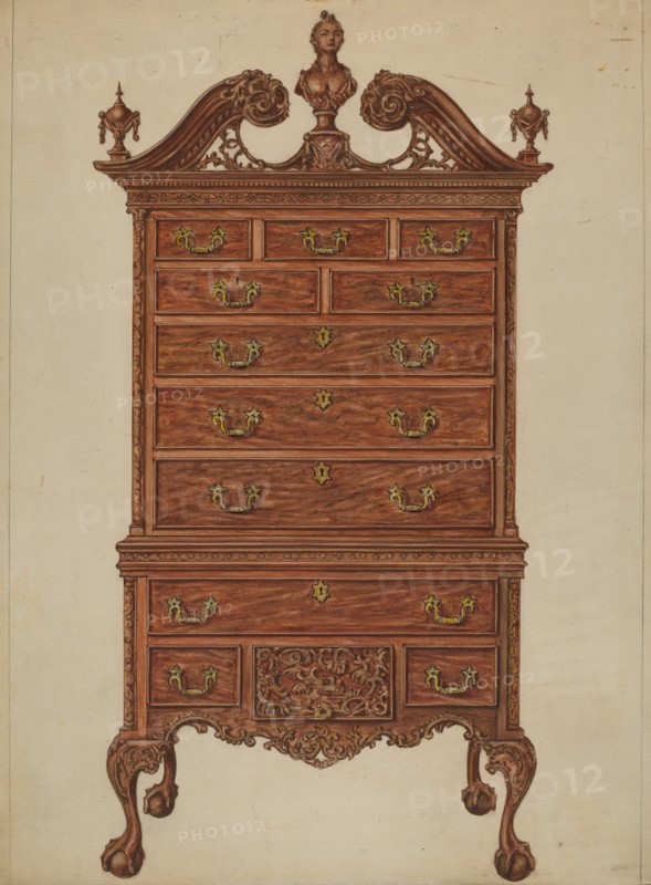 Highboy, c. 1940. Creator: Isadore Goldberg.