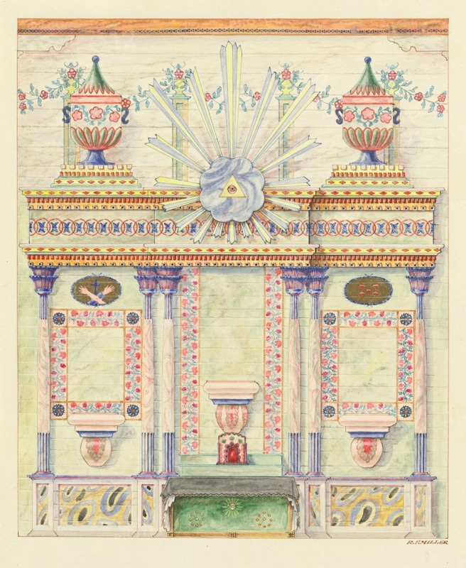Reredos and Wall Paintings, 1937. Creator: Randolph F Miller.
