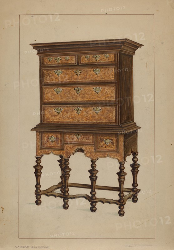Highboy, 1935/1942. Creator: Isadore Goldberg.