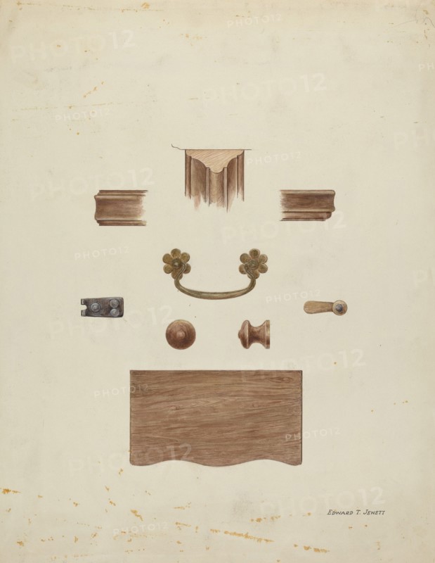 Cupboard for Corner, c. 1940. Creator: Edward Jewett.