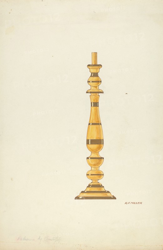 Candlestick, 1935/1942. Creator: Randolph F Miller.