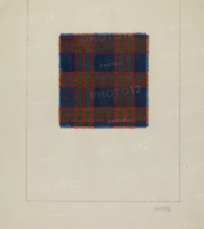 Plaid Homespun Cloth, 1937. Creator: Frank J Mace.