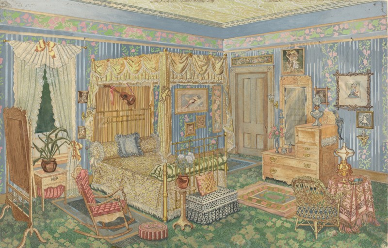 Woman's Bedroom, 1935/1942. Creator: Perkins Harnly.