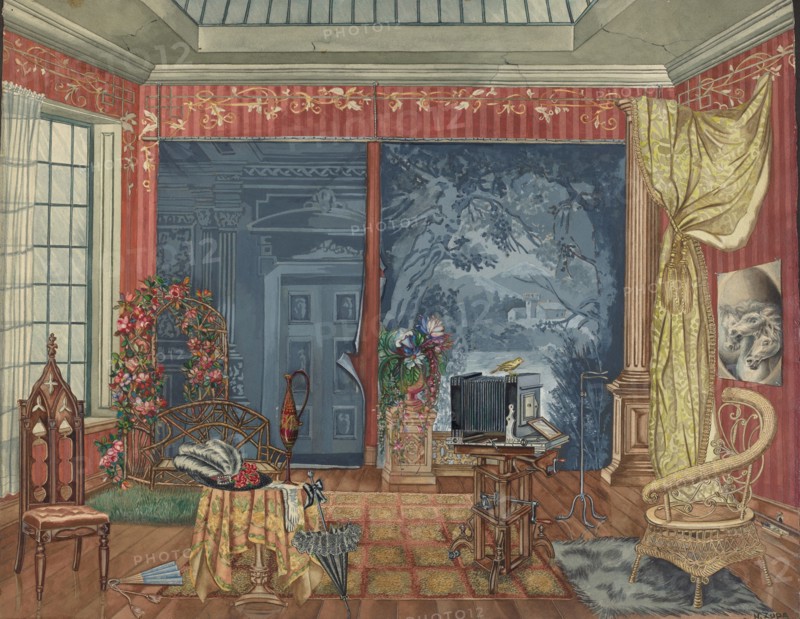 Photographer's Studio, 1935/1942. Creator: Perkins Harnly.