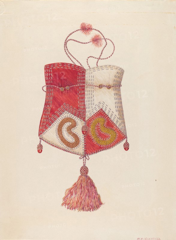 Beaded Bag, 1935/1942. Creator: William Kieckhofel.