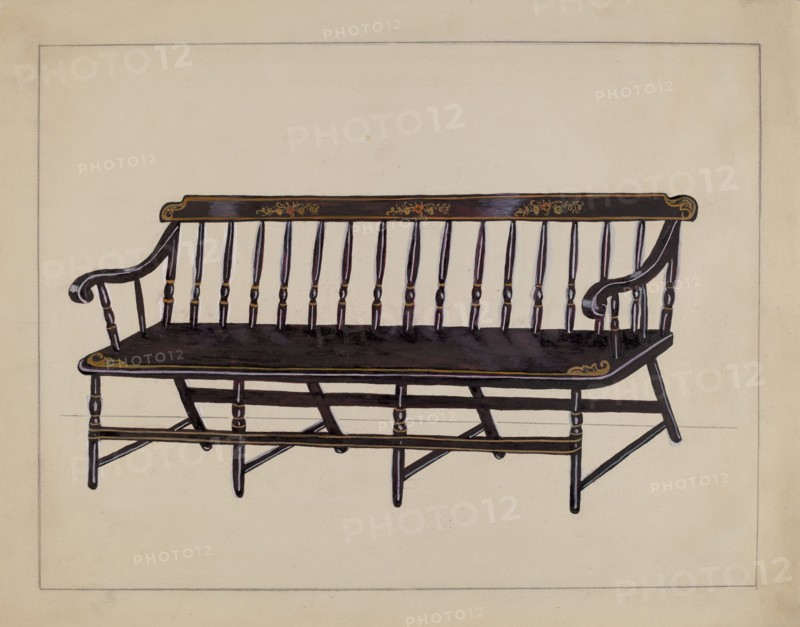 Settee, c. 1936. Creator: Katherine Hastings.