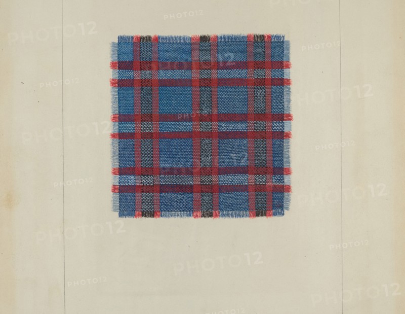 Plaid Homespun, c. 1937. Creator: Frank J Mace.
