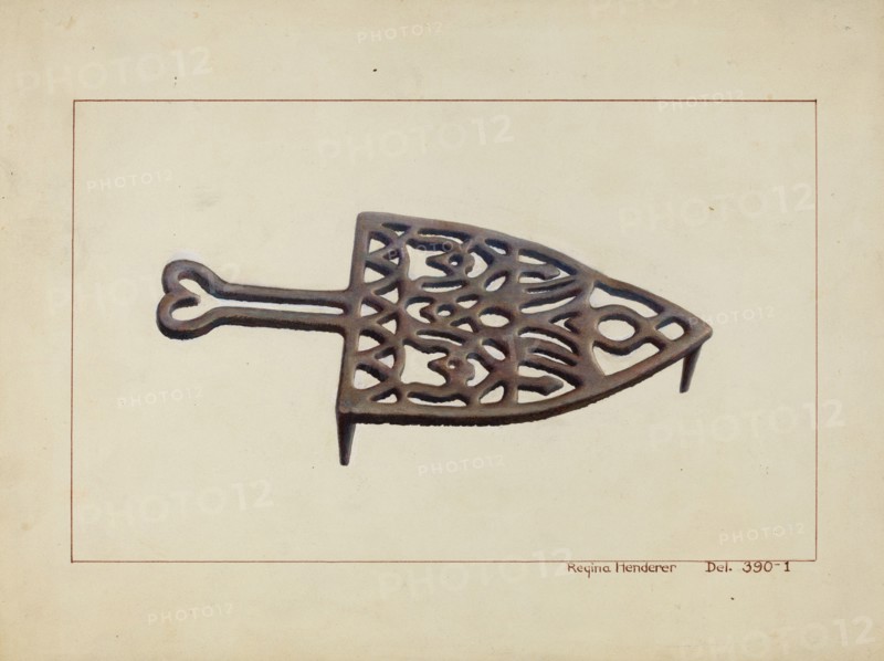 Iron Holder, c. 1938. Creator: Regina Henderer.