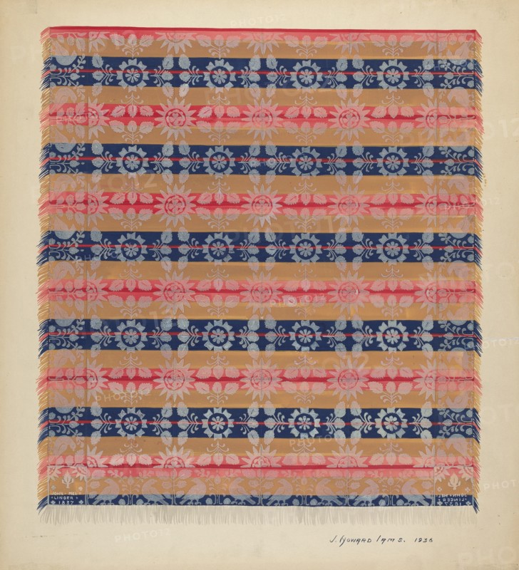 Coverlet, 1936. Creator: J. Howard Iams.