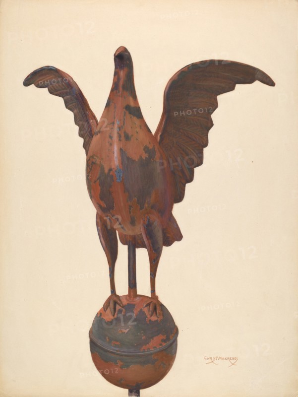 Flag-pole Finial Pigeon, 1935/1942. Creator: Chris Makrenos.