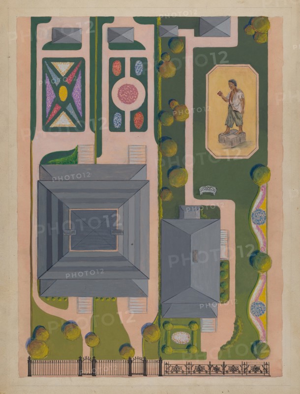 Ward and Green Gardens, c. 1936. Creator: Meyer Goldbaum.