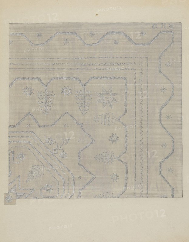 Candlewick Coverlet (Woven), c. 1936. Creator: Jules Lefevere.