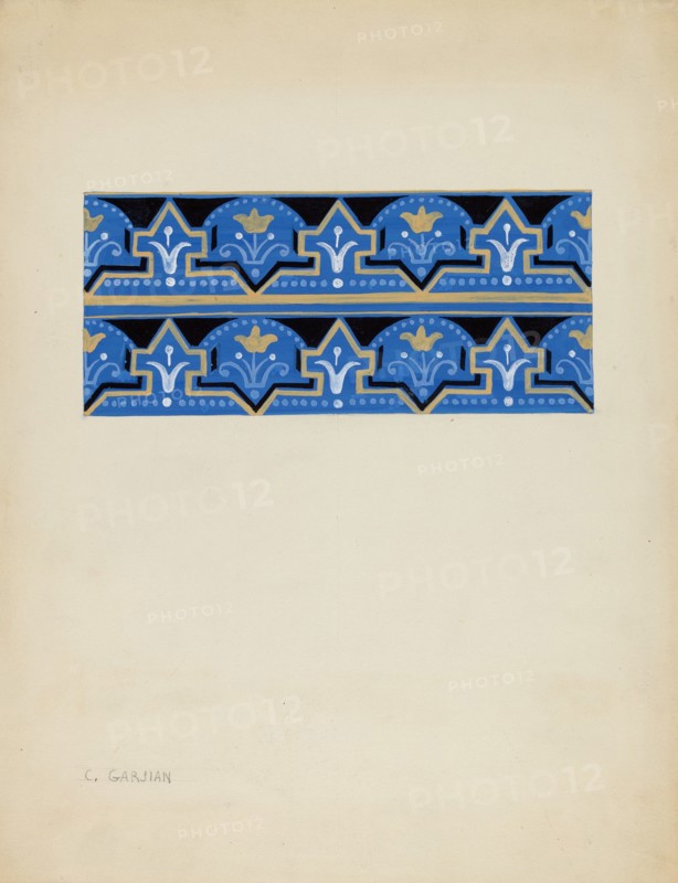 Wall Paper Border, c. 1937. Creator: Charles Garjian.