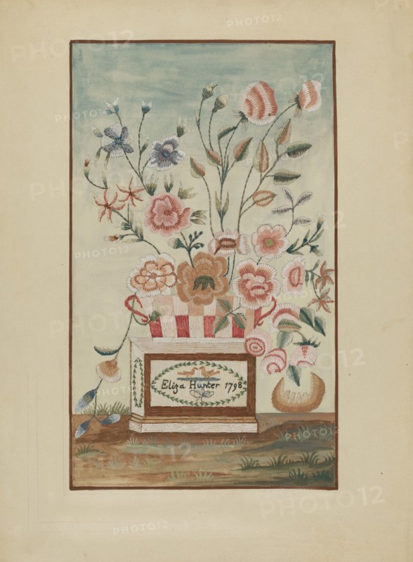 Embroidered Picture, c. 1937. Creator: Jules Lefevere.