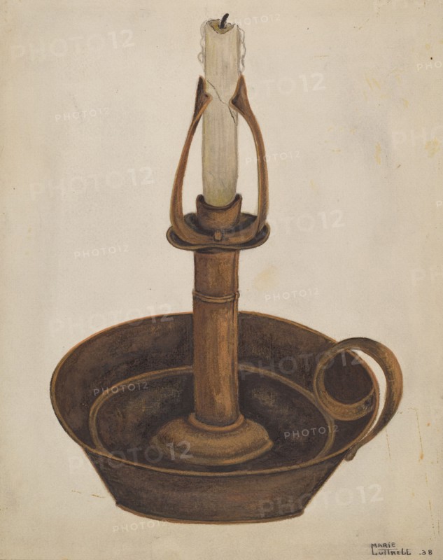 Candlestick, 1938. Creator: Marie Lutrell.