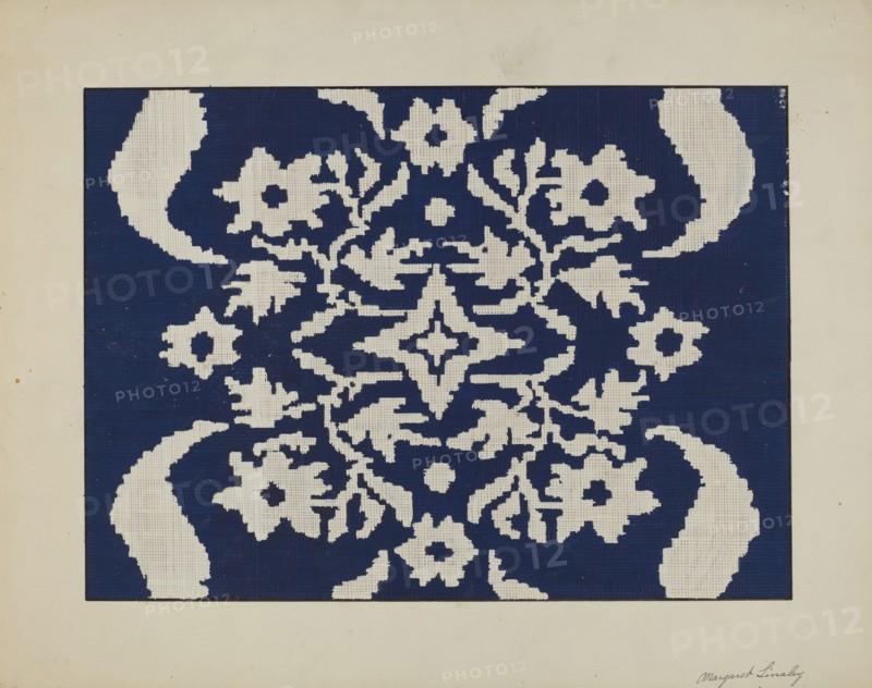 Coverlet Section, c. 1940. Creator: Margaret Linsley.