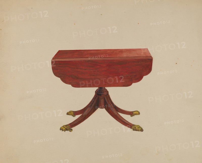 Table Pedestal, 1936. Creator: Arthur Johnson.