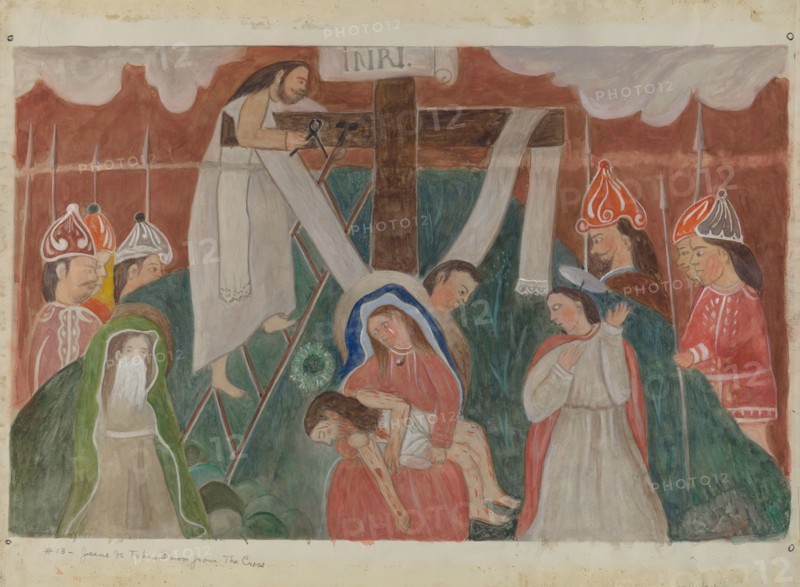 Station of the Cross No. 13: "Jesus is Taken Down from the Cross, c. 1936. Creator: William Herbert.