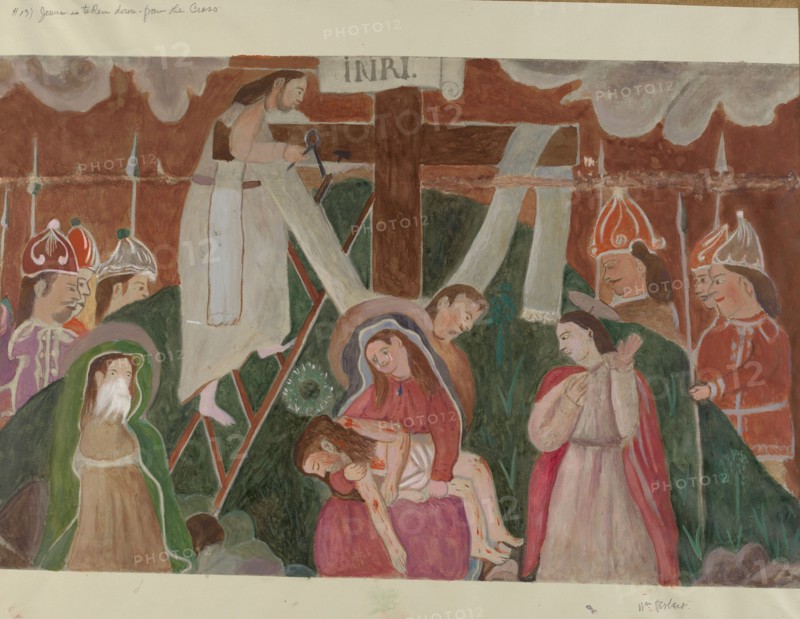 Station of the Cross No. 13: "Jesus is Taken Down from the Cross", c. 1936. Creator: William Herbert.