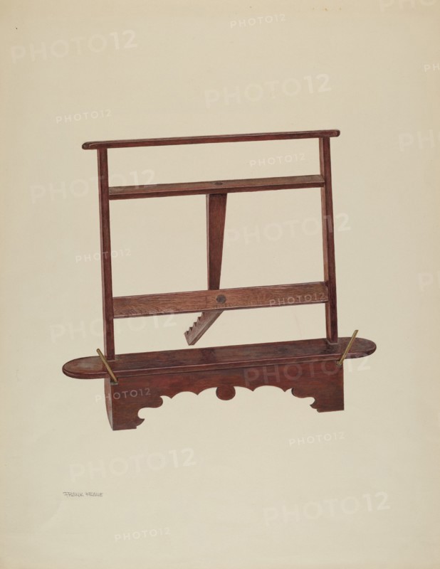 Book Rest - Mahogany, c. 1939. Creator: Frank M Keane.