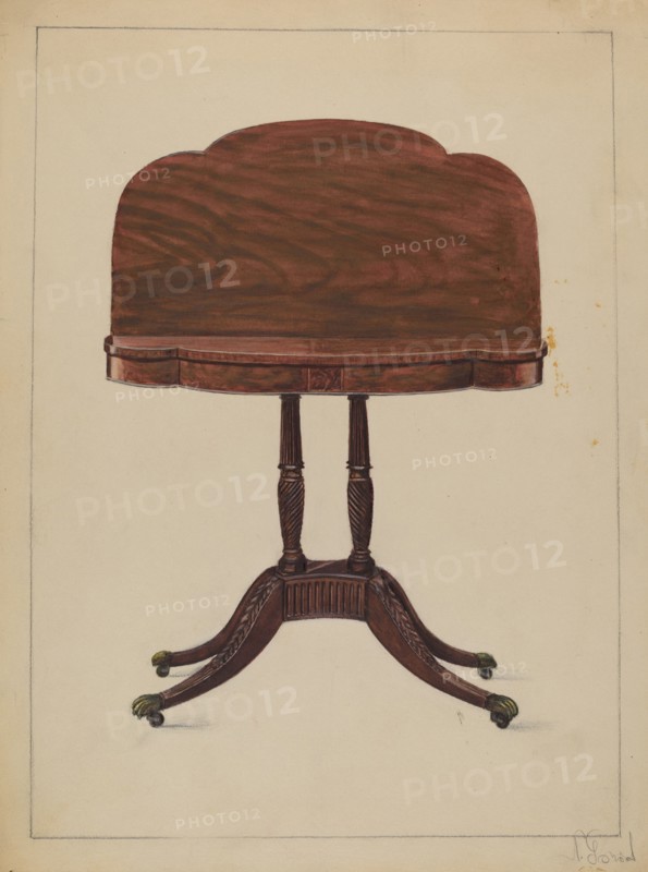 Table Pedestal, c. 1939. Creator: Nicholas Gorid.