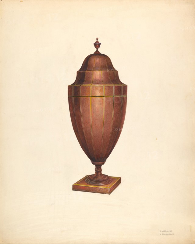 Knife and Spoon Box, c. 1938. Creators: Arsen Maralian, Ernest Busenbark.