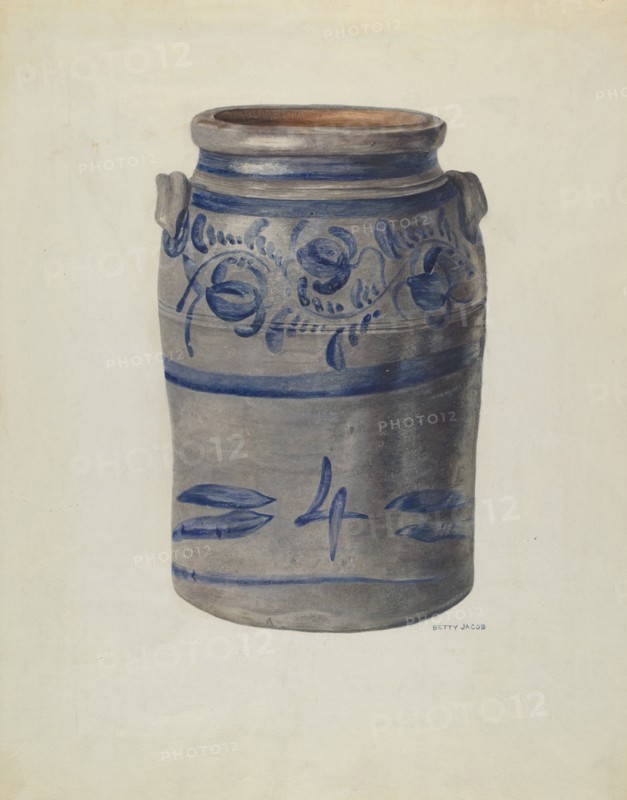 4 Gal Crock, c. 1940. Creator: Betty Jacob.