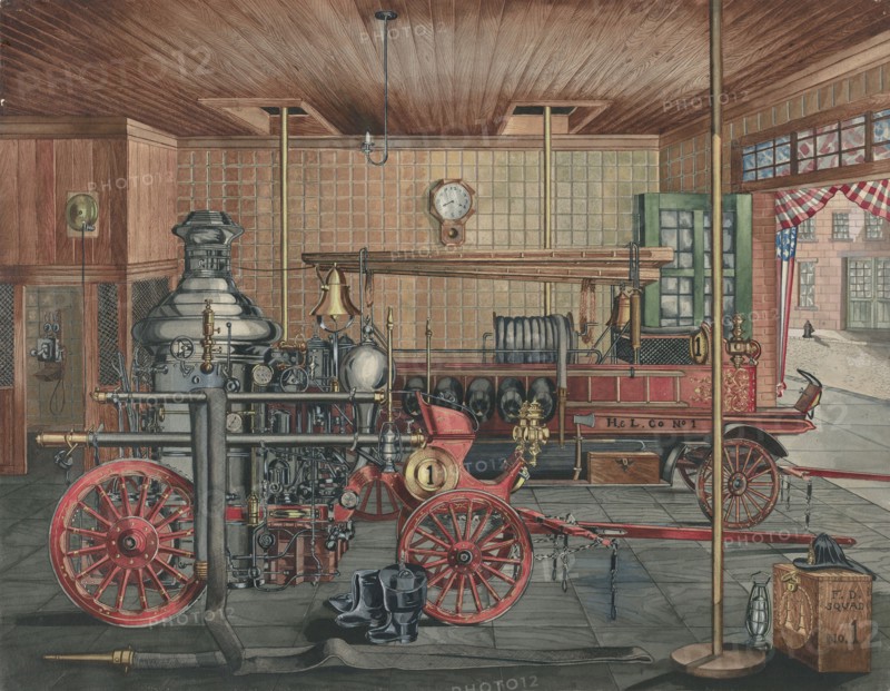 Fire Station, 1935/1942. Creator: Perkins Harnly.
