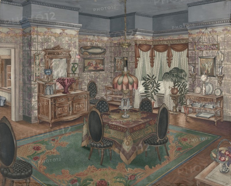 Dining Room, 1935/1942. Creator: Perkins Harnly.