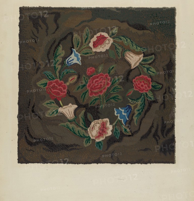 Hooked Rug, c. 1936. Creator: Jules Lefevere.