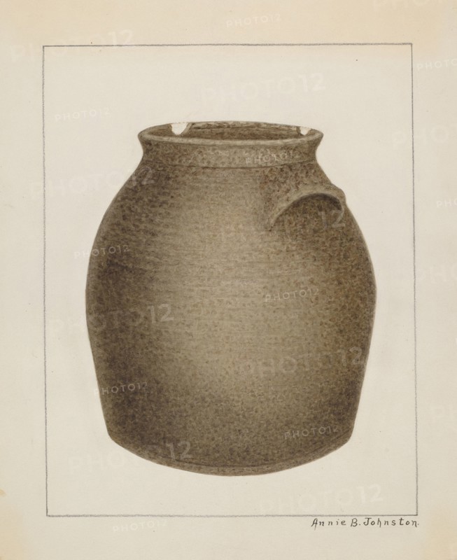 Stoneware Jar, c. 1937. Creator: Annie B Johnston.