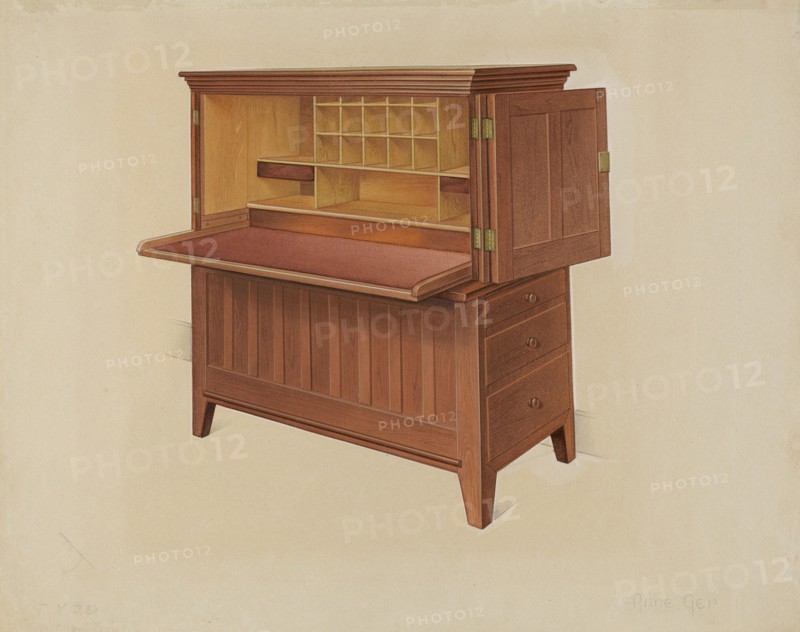Shaker Desk, c. 1937. Creator: Anne Ger.