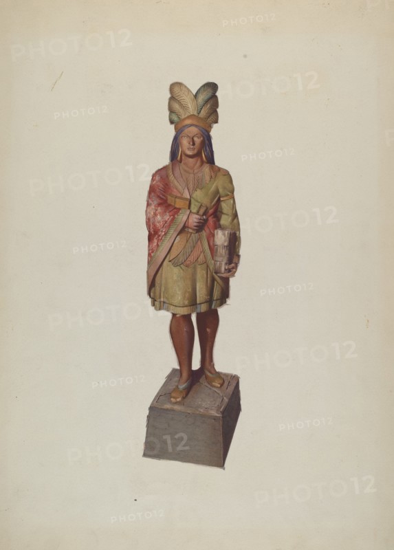 Cigar Store Indian, c. 1937. Creator: Joseph Goldberg.
