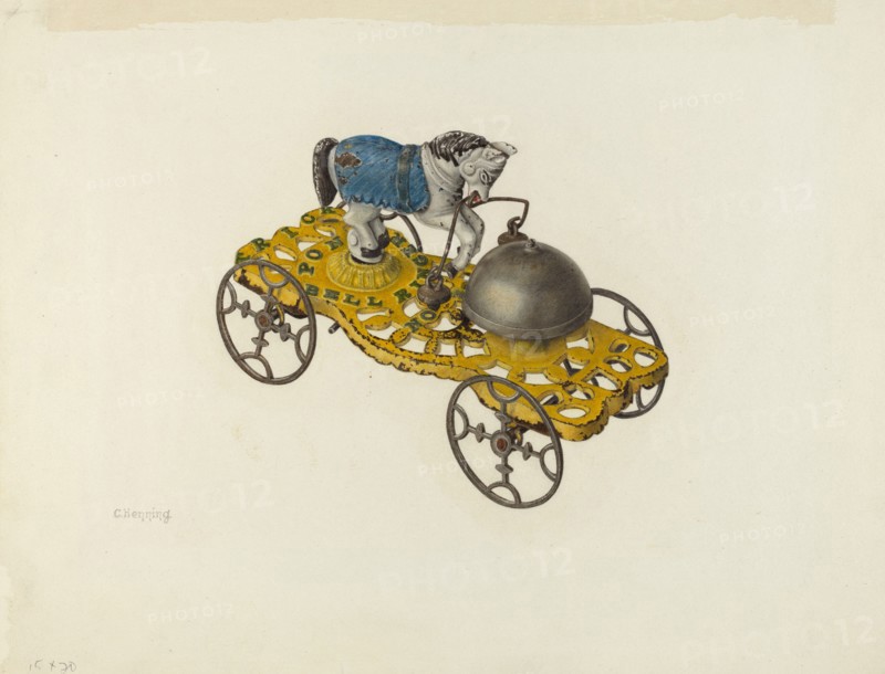 Metal Toy: Trick Pony Bell Ringer, 1935/1942. Creator: Charles Henning.