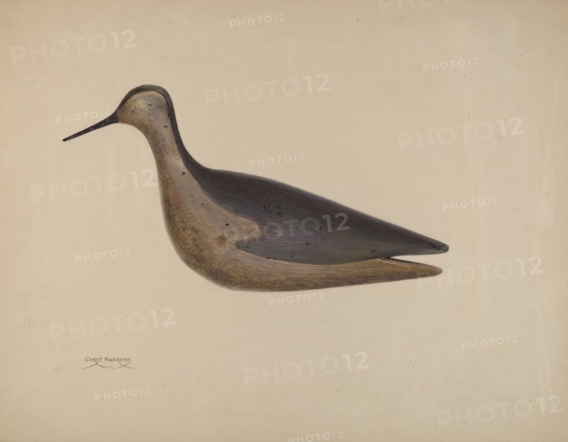 Wooden Decoy, c. 1937. Creator: Chris Makrenos.
