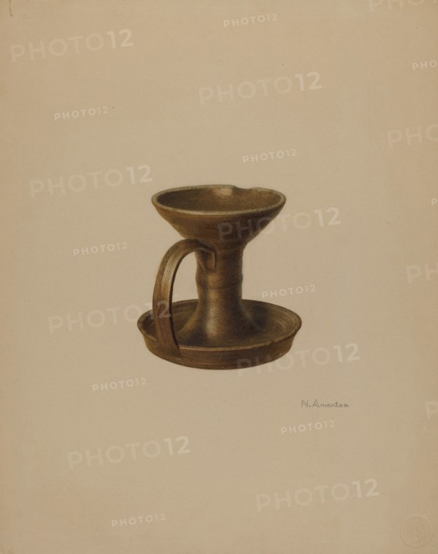 Grease Lamp, c. 1938. Creator: Nicholas Amantea.