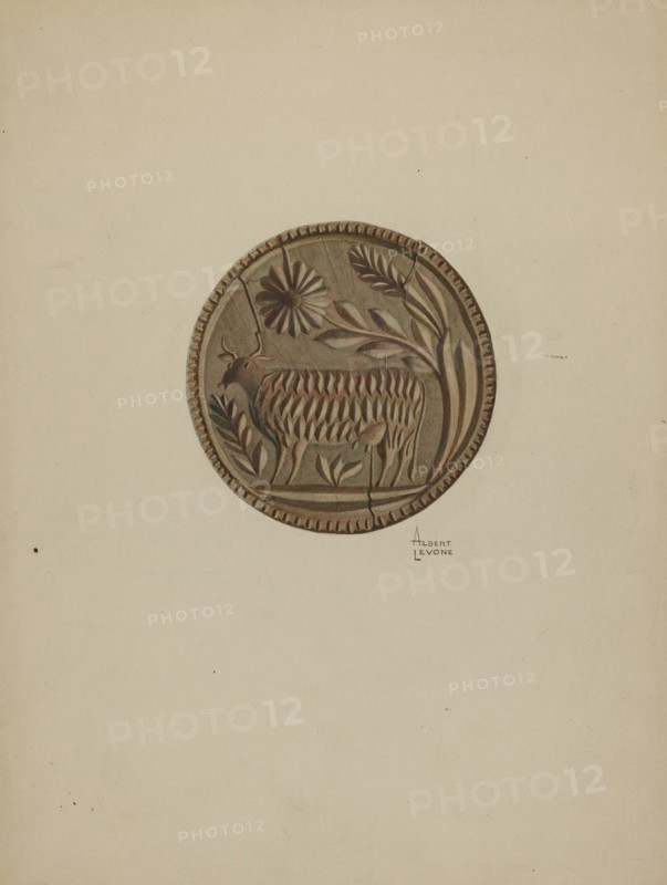 Pa. German Butter Mold, c. 1938. Creator: Albert J. Levone.