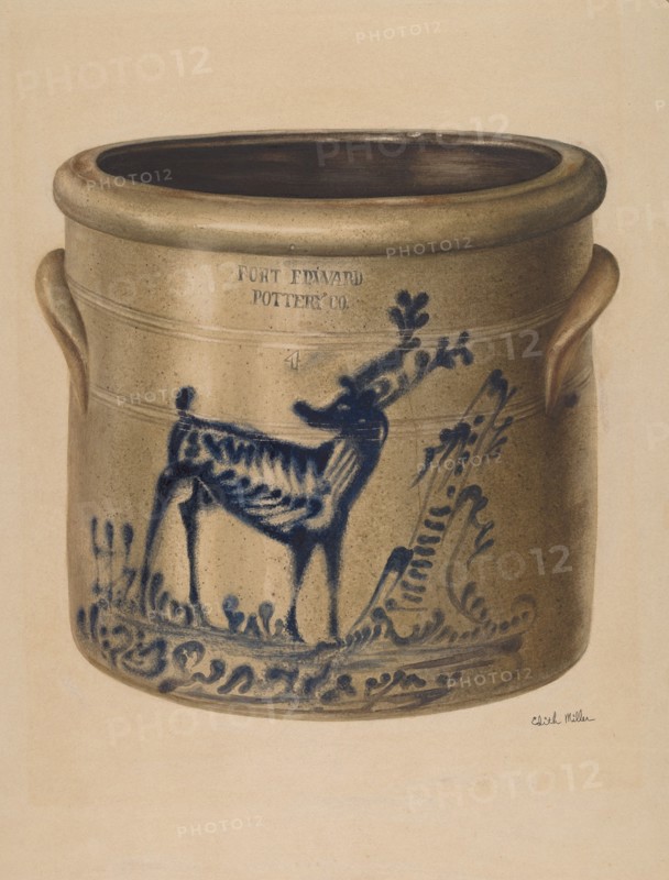 Crock, c. 1938. Creator: Edith Miller.