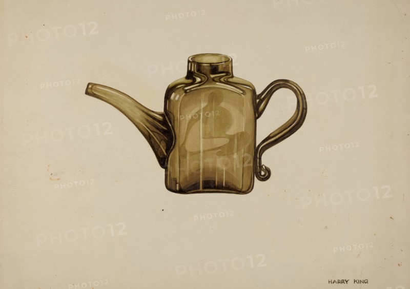 Whale Oil Lamp Filler, c. 1939. Creator: Harry King.