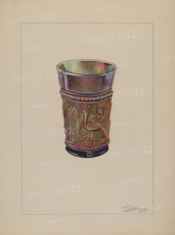 Iridescent Jar, c. 1937. Creator: Thomas Holloway.